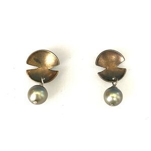 SPECIAL 1/2 PRICE Single Pearl Dainty Silver Dangles
